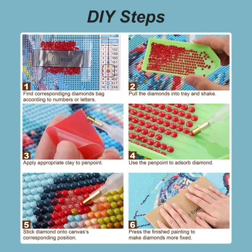 Vista 6 de Acudotr Kits de pintura de diamantes para adultos, kits de arte de diamantes 5D para principiantes, kits de pintura de diamantes de perforación