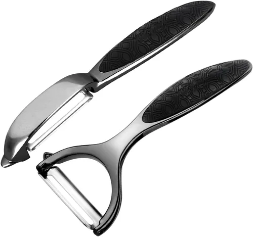 Vista 8 de Peladores de verduras para cocina, pelador en forma de Y para verduras, frutas, patatas con agarre ergonómico, 1 paquete