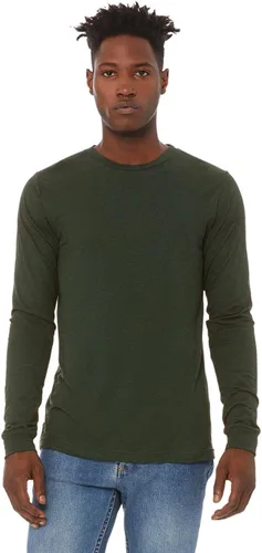 Vista 26 de Canvas Filmore 3501 - Camiseta de 4.2 onzas para hombre manga larga (1) Ceniza + (1) Jaspeado atlético