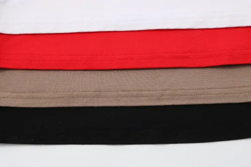 Vista 7 de 4 piezas de camiseta corta básica sin mangas para mujer, cuello redondo