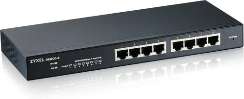 Vista 16 de Zyxel Conmutador Ethernet de red de 8 puertos Gigabit administrado inteligente GS1915-8