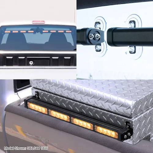 Vista 3 de lamphus SolarBlast sbls64 29" 24 W LED Advertencia Tráfico de Emergencia Advisor – Barra de luz ámbar azul, Azul