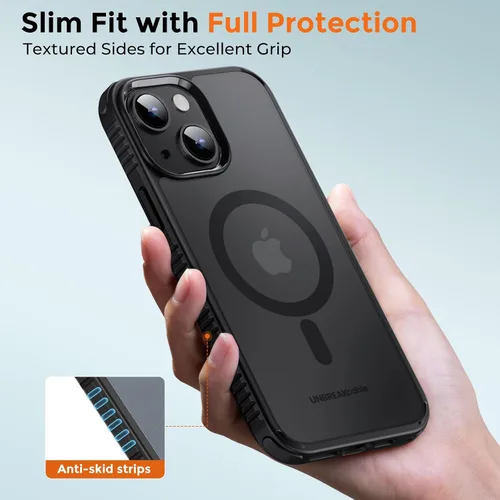 Vista 5 de UNBREAKcable Funda para iPhone 14 y iPhone 13, [Compatible con MagSafe] [Protección a prueba de golpes de grado militar] [Antideslizante] Funda