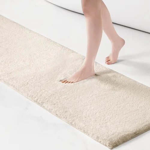 Vista 15 de Madison Park Alfombra de Baño Antideslizante, Tapete de Felpa Lujoso, Absorbente, Secado Rápido, Diseño de Spa, Decoración de Baño Marshmallow, Crema