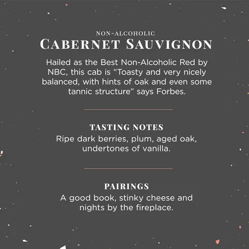 Vista 5 de Joyus Vino tinto sin alcohol, Cabernet Sauvignon, galardonado el mejor vino desalcoholizado de su clase, complejo y cálido, bajo en azúcar y bajo