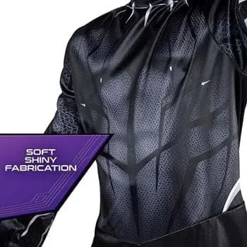 Vista 5 de Marvel Black Panther Official Youth Value Costume - Printed Jumpsuit with Plastic Mask