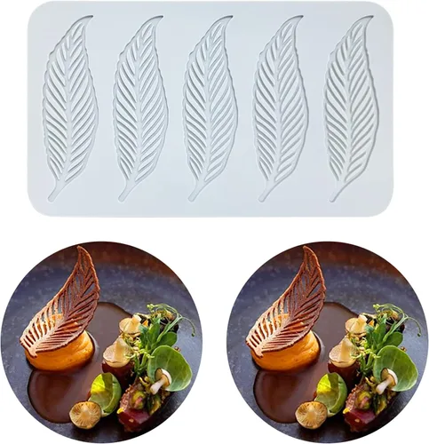 Vista 9 de Molde de caramelo de hoja hueca, molde de silicona de hoja hueca 3D de caramelo de chocolate, decoración de pastel de artesanía de azúcar, parte