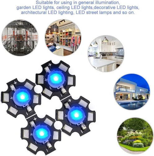Vista 3 de la lámpara ULTRAVIOLETA ULTRAVIOLETA del poder más elevado LED de 3W rebordea los chips