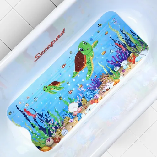 Vista 11 de Secopad Alfombra de Baño para Bañera Antideslizante, Lavable a Máquina, Alfombra Antideslizante de Dibujos Animados para Bañera de Bebé y Ducha