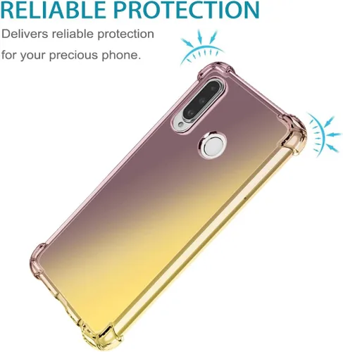 Vista 2 de Funda protectora para Huawei P30 Lite/Nova 4E MAR-LX3A, lindo degradado transparente delgado, a prueba de golpes, suave, flexible, TPU, funda