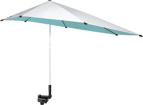 Vista 10 de G4Free - Sombrilla para silla de playa, carrito de golf, silla de ruedas, cochecito, grada, patio (negro)