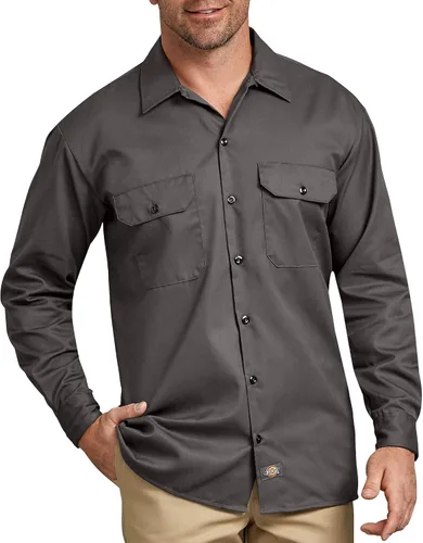 Vista 25 de Dickies Camisa de trabajo de manga larga para hombre Air Force Blue V1