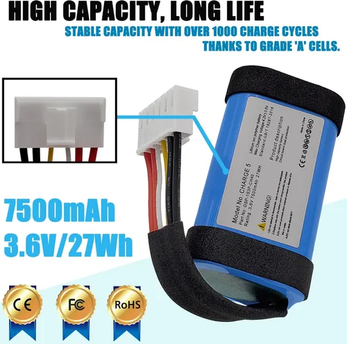 Vista 2 de GSP-1S3P-CH40 Batería de 7500 mAh compatible con Charge 5 Altavoz Bluetooth impermeable con herramientas Pieza de batería SIN Charge5