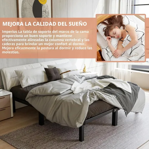 Vista 5 de Imperius - Tablas para somier plegable, tabla de literas, soporte para cama, tablas para debajo de la cama, tamaño individual (60x30)