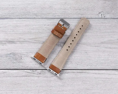 Vista 7 de Correa de cuero genuino para Apple Watch Series 1-11 y SE 1-3 y Ultra 1-3
