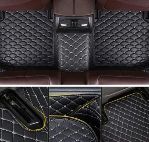 Vista 3 de Alfombrillas personalizadas para el piso del automóvil, se ajusta al 98% de los sedán, SUV, deportivos, protectores de cuero impermeables, alfombras