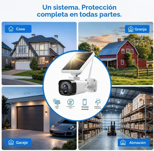 Vista 9 de Camcamp Cámaras de seguridad solares de 4MP WiFi al aire libre inalámbricas