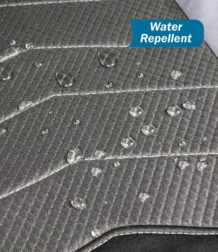 Vista 2 de Fundas de asiento de vehículo de ajuste universal, material CR repelente al agua, protege los asientos de derrames, sudor y desgaste, ajuste ceñido