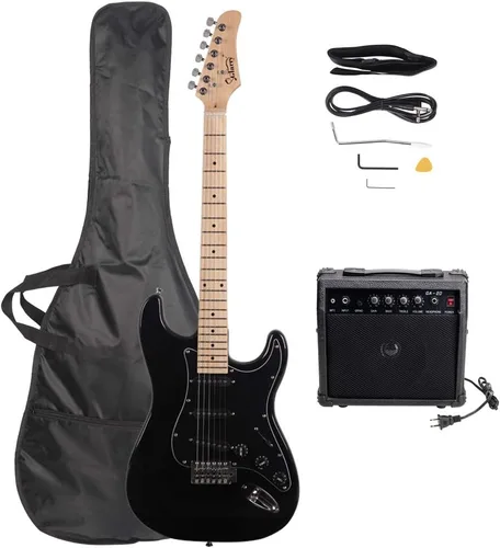 Vista 8 de GLARRY Guitarra eléctrica de tamaño completo para principiantes amantes de la música con amplificador de 20 W y paquete de accesorios para guitarra