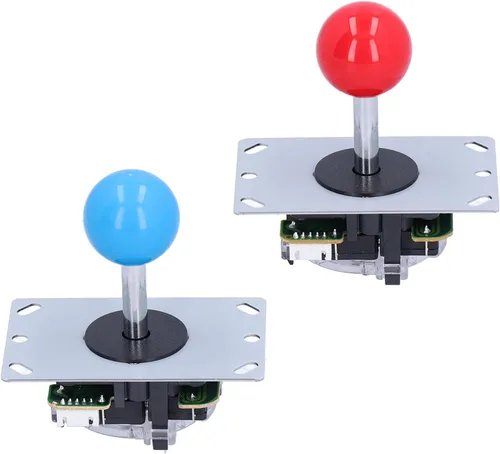 Vista 2 de Zhiyavex Kit de joystick de arcada para bricolaje, accesorios de juego de arcade, codificador USB con luces LED, botones de pulsación compatibles