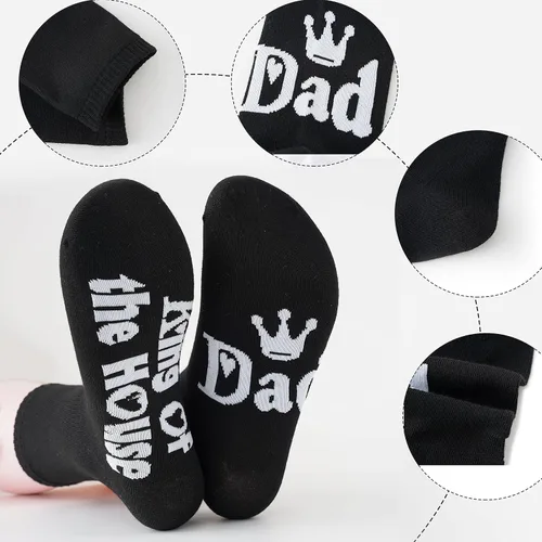 Vista 4 de Men's Fun Dress Socks Novelty Colorful Funky Fancy Funny Patterned Crew Casual Crazy Socks for Men Father