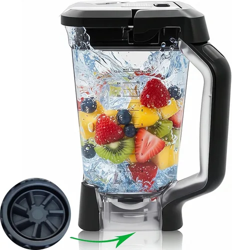 Vista 11 de Piezas de repuesto Ninja Blender, jarra de 72 onzas con tapa de bloqueo, vasos de licuadora Ninja Blenders compatibles con BL610, BL610BRN, BL610C