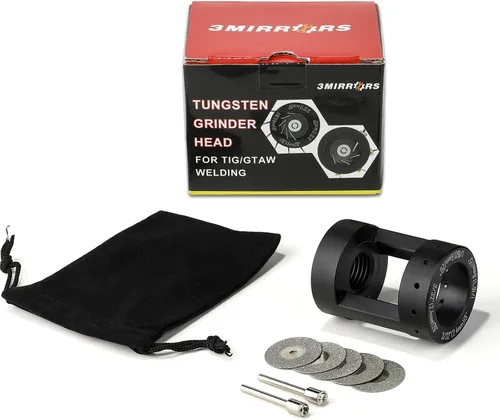 Vista 11 de 3mirrors - Afilador de electrodos de tungsteno de aluminio con cabezal de herramienta de soldadura TIG, ranura de corte multiángulo