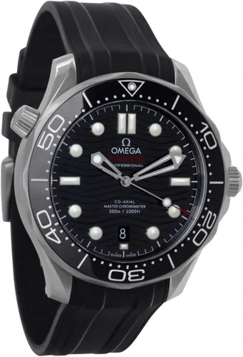 Vista 4 de Omega Seamaster - Reloj automático con esfera negra para hombre 21032422001001 Reloj de buceo