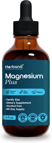 Vista 9 de Magnesium Complex Plus Gotas líquidas de 4 onzas líquidas – Citrato de magnesio avanzado, glicinato, L-treonato con vitaminas B6, D, C suplemento
