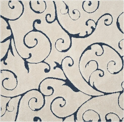 Vista 94 de SAFAVIEH Florida Shag Collection - Alfombra decorativa, 2 x 3 pies, color crema y beige, diseño de volutas, no desprende pelusa y fácil de limpiar