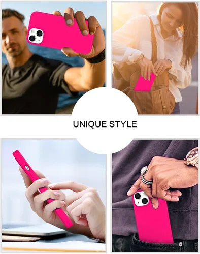 Vista 9 de BENTOBEN Funda para iPhone 14 Plus, ajuste delgado, de silicona líquida, de goma suave, antiarañazos, a prueba de golpes, con forro de microfibra