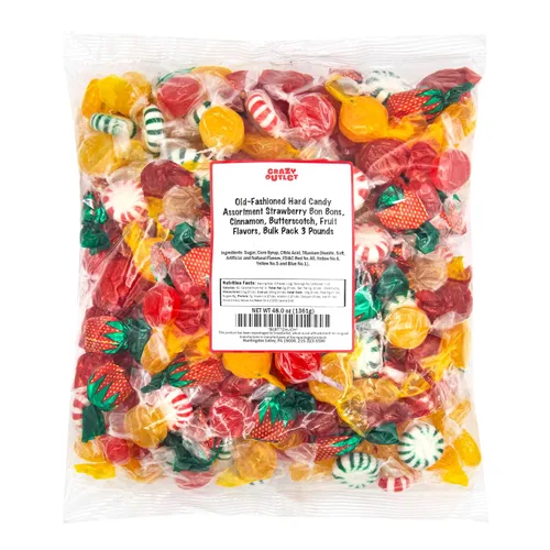 Vista 7 de Paquete surtido a granel de 3 libras de dulces macizos tradicionales de Arcor, canela de Brach's y de sabores de frutas Bonos de fresa, canela