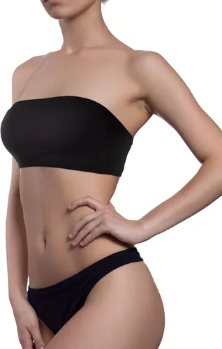 Vista 2 de Bencailor Paquete de 6 brasieres sin tirantes para mujer, brasier bandeau acolchado sin costuras con soporte sin alambre, bralette antideslizante