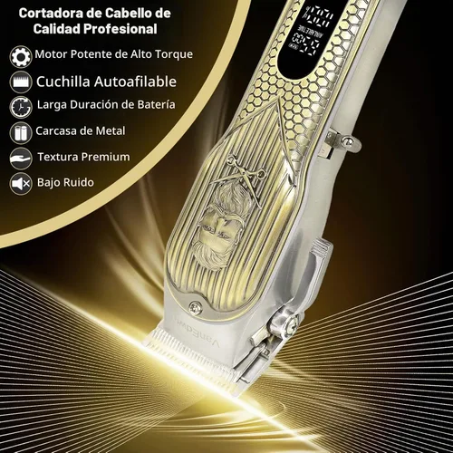 Vista 2 de VanEdwin - Cortadora de pelo profesional de alta potencia para hombres, cortadora de pelo profesional de alta potencia y recortadora de barba