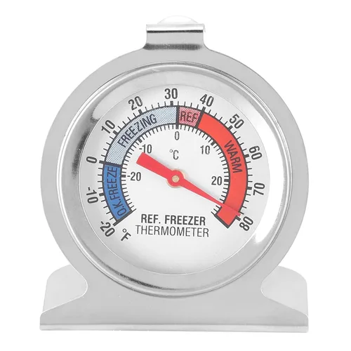 Vista 3 de Termómetro para refrigerador, termómetro de nevera de acero inoxidable para horno/parrilla, termómetro para congelador, medidor de temperatura