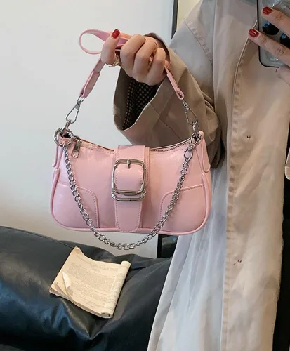 Vista 4 de Bolso Hobo de mezclilla para mujer, bolsos cruzados de lona Y2K, bolso pequeño de mano de mano, bolso de mano para axila de noche, bolso con asa
