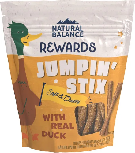 Vista 10 de Natural Balance Premios con ingredientes limitados Jumpin' Stix, golosinas sin granos para perros adultos de todas las razas, receta de pollo, 10