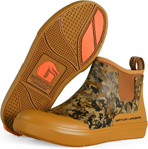 Vista 6 de Gator Waders Botas de Campamento para Hombre - Botas de Tobillo Impermeables Duraderas Antideslizantes Forradas de Neopreno para Acampar, Pescar