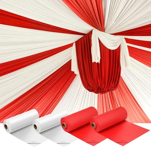 Vista 12 de Moukeren Mantel de circo de 40 x 100 pulgadas, rollo de mantel de carnaval para decoración de cumpleaños, mantel con temática de circo para cortinas