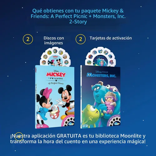 Vista 7 de Moonlite Historia, Mickey y sus amigos: un picnic perfecto y Pixar Monsters Inc