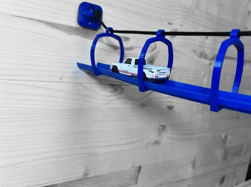 Vista 6 de Puente de Suspensión Compatible con Pista Hot Wheels (Azul)