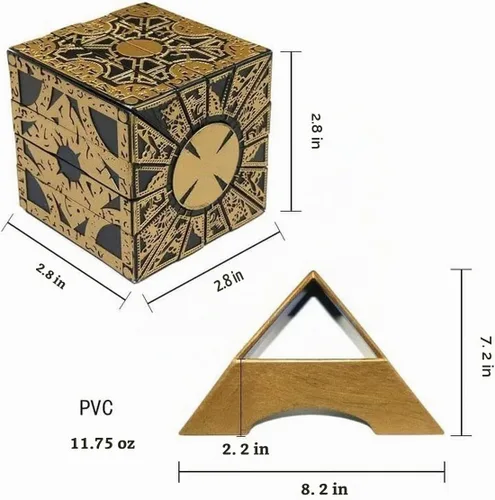 Vista 8 de SUIZU Caja de rompecabezas Hellraiser Desmontable, Caja de Bloqueo con Deformación Funcional con Base