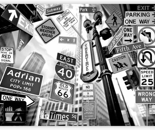 Vista 20 de artgeist Mural de pared Nueva York, 77 x 61 pulgadas, adhesivo autoadhesivo para pared, diseño de foto extraíble, decoración del hogar, paisaje