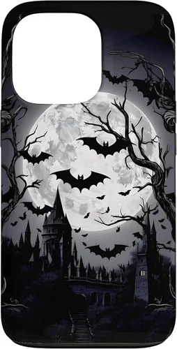Vista 10 de Goth & Gothic, Bats & Moon, Horror Themed Castle, Dark Emo Case for iPhone 17