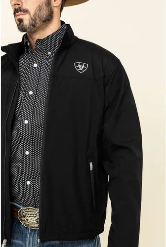 Vista 4 de Ariat Chaqueta Classic Team Softshell Mexico para hombre, color negro
