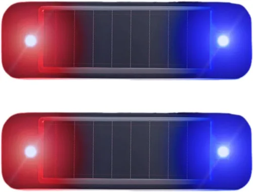 Vista 10 de Paquete de 2 lámparas solares de advertencia, impermeables, mini LED, luz estroboscópica para coche, luz estroboscópica de seguridad para bicicleta