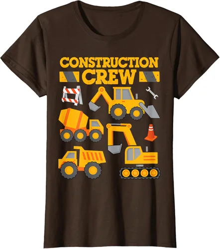 Vista 22 de Construction Crew Worker Excavator - Camiseta para niños y niñas Negro