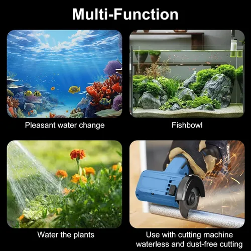 Vista 7 de Paquete de 2 motores sumergibles de bomba de agua de CC de cabeza alta para estanque, acuario, fuente de pecera 10L/Min 600L/H DC 24V 1.2A con tubo