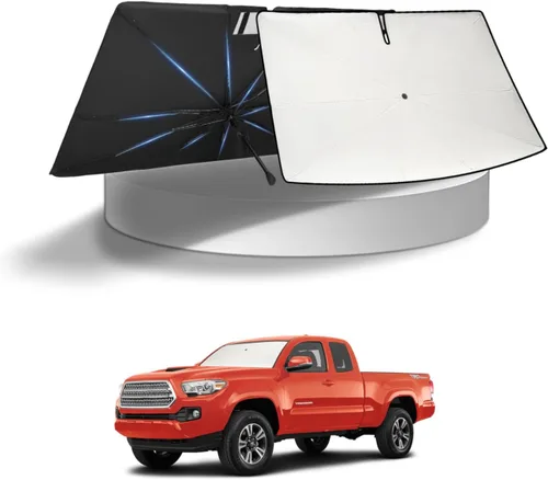 Vista 257 de KUST - Parasol plegable para parabrisas para BMW X1 E84, accesorios 2011 2012 2013 2014 2015, protector de visera de sol ajustable que bloquea