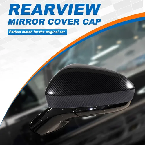 Vista 2 de Cubierta de fibra de carbono para espejo retrovisor para puerta, cubierta protectora para Ford Fusion 2013-2018【Solo para versión